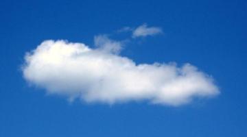 Clouds on a sunny blue sky