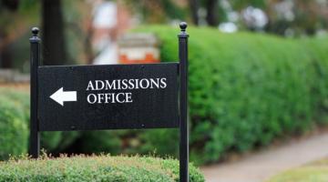 Admissions Office Sign