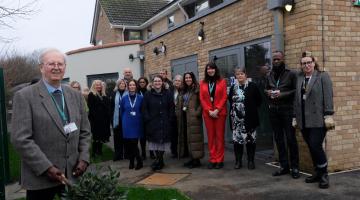 Members of Leys and Council staff outside the Leys Centre 