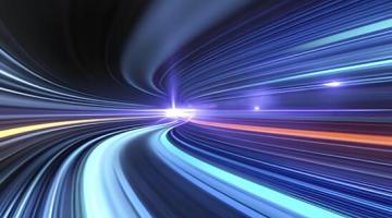 Abstract view of data travelling in cyberspace