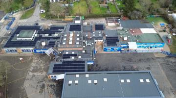 solar panels on a school