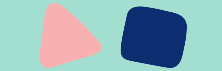 blue square and pink triangle